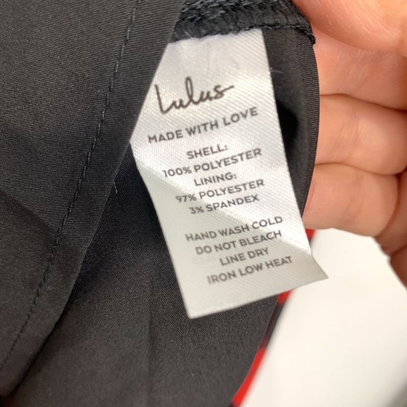 NWT LULU'S Best Occasion Black Floral Print Maxi Dress Sz M - Picture 9 of 9